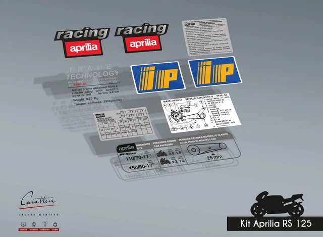 Kit Stickers Aprilia SR Replica LC 50 - Max Biaggi Chesterfield 1994 - Italie