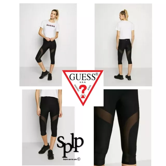 GUESS Legging Nero Taglia L (Taglia Francese 42/44) Valore Nuovo