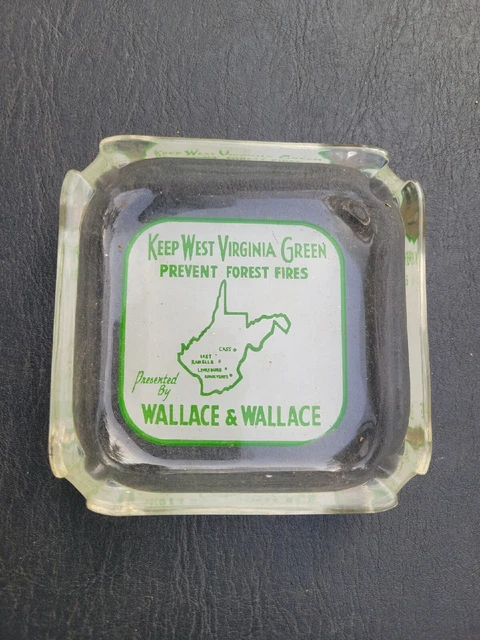 Vintags Keep West Virginia Green Prevent Forest Fires Advertising Ashtray