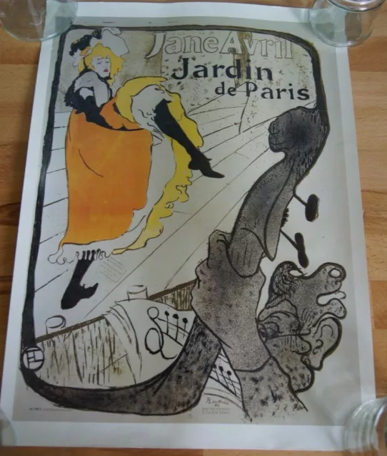 JANE AVRIL JARDIN DE PARIS Kunstdruck Jugendstil Vintage Plakat Reprint