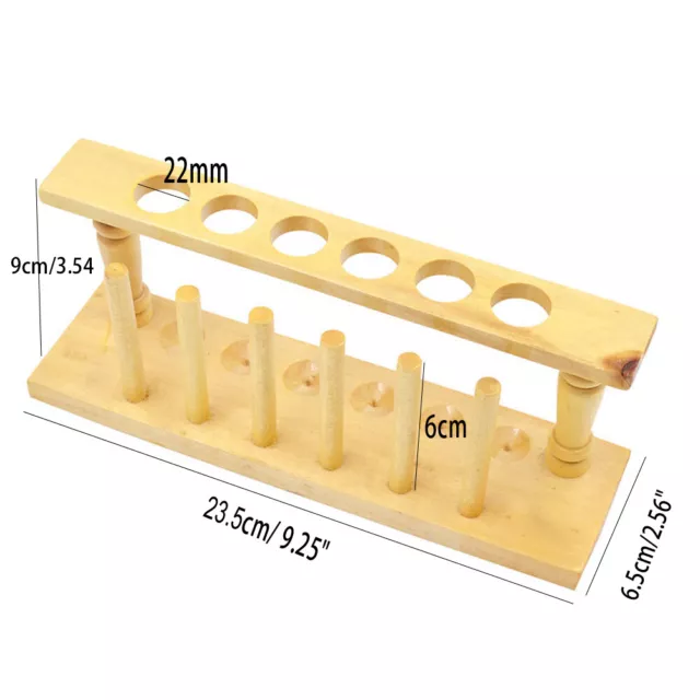 Acrylic Test Tube Holder Rack 6 Wells for 23.5x6.5x9cm Centrifuge Tubes Clear