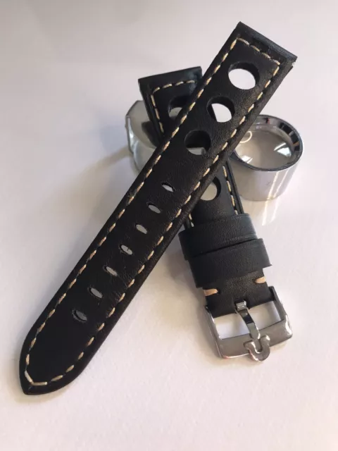 Bracelet Cuir véritable pour montres OMEGA 20mm Band CATALONIA Watch Boucle