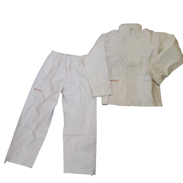 Taylor Laser Tec White Waterproof Jacket Size Xs 30/32  And Trousers Size M L27