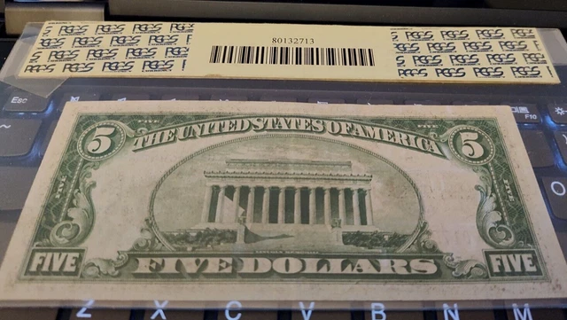 1934  $5 Five Dollar Silver Certificate Star Note Blue Seal AU 55 4