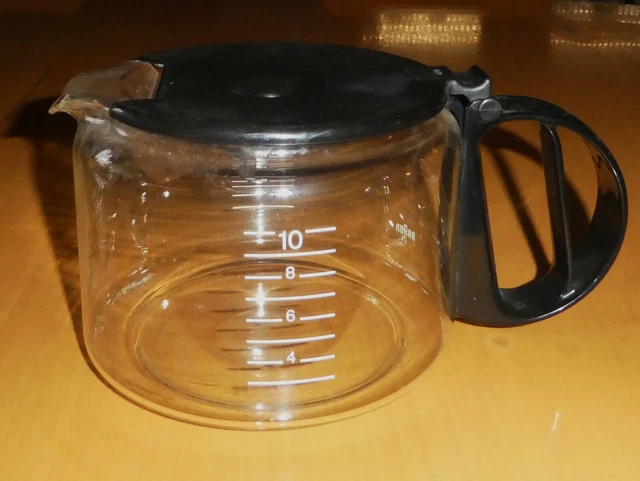 BRAUN Kaffeekanne Glas 10 Tassen mit klappbarem Kunststoffdeckel Aromaverschluss