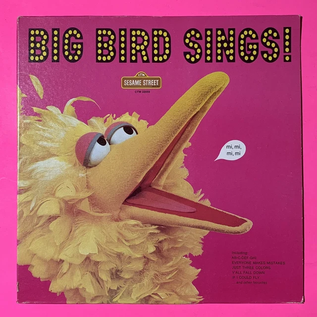SESAME STREET BIG Bird Sings LP (1974) Vinyl Record Album Jim Henson