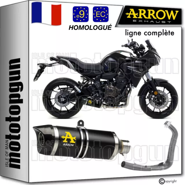 Arrow Ligne Complete Approuve Rc Bas Thunder Noir C Yamaha Tracer 700 2017 17