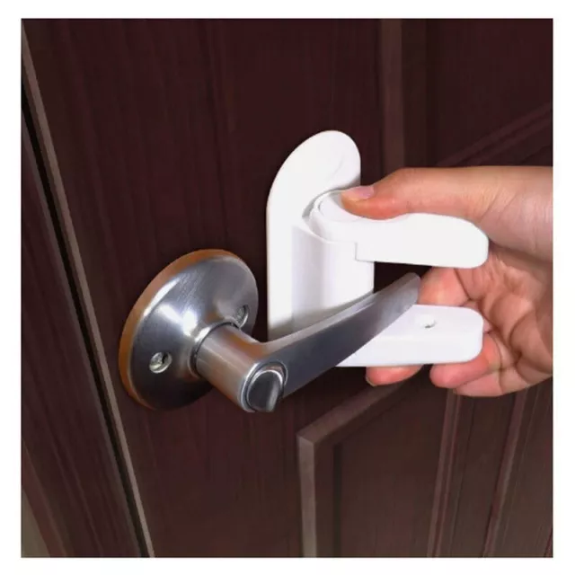 New Child Adhesive Door Lever Lock Baby Safety Lock Handles Proof Doors 1PC 2