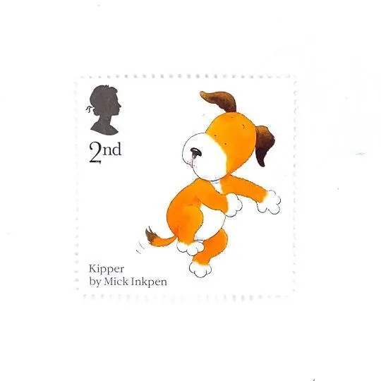 1 x Kipper the Dog UNused GB - 2nd Class Stamp - Mike Inkpen