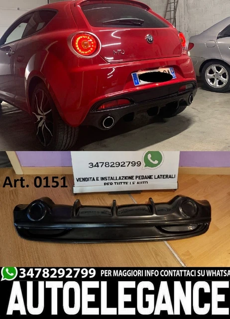 Diffuseur Avant Look Quadrifoglio Pour Alfa Romeo Giulietta - Noir Brillant ABS, Neuf