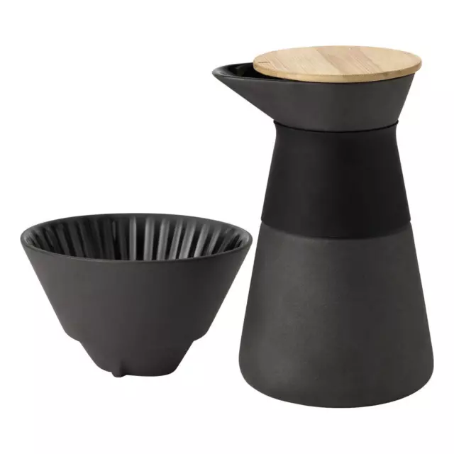 Stelton Theo Filtre à café à infusion lente Cafetière en grès noir 600 ml 2