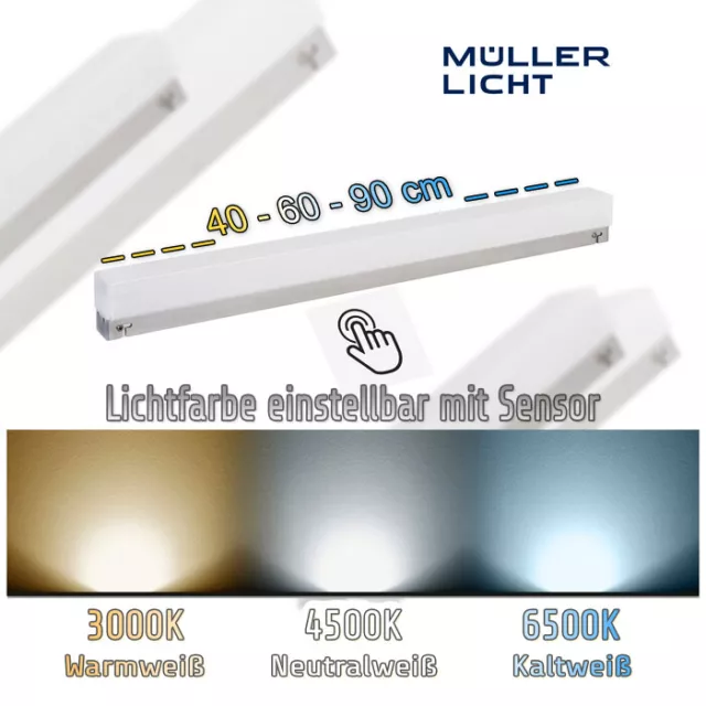 LED Bad Spiegel und Wandleuchte Lotis 40-90 cm Farbwechsel 3000-6500K mit Sensor