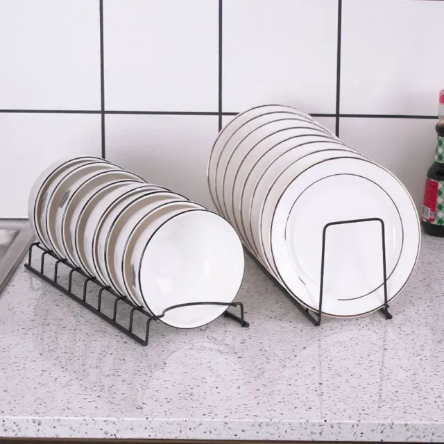 Plate Bowl Organizer Stainless Steel Dish Rack Kitchen with Pot Lid Holder