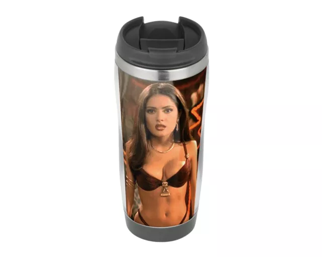 Salma Hayek From Dusk Till Dawn - Travel Mug, Thermal Insulated Coffee Cup