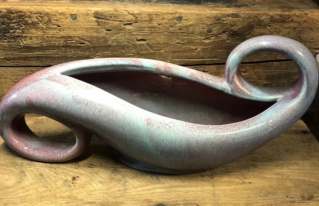 West Coast Pottery #472 Art Deco Double Loop Planter Vintage