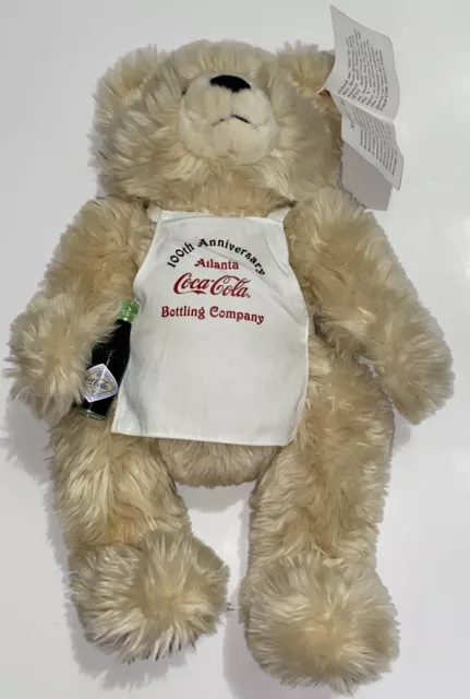 Coca Cola Soda Fountain Teddy Bear Collection 100 Years in Atlanta 2000 Cook BBQ
