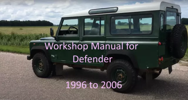 Service workshop Repair Manual for Defender 300TDI TD5  V8 4.0 (1996-2006)