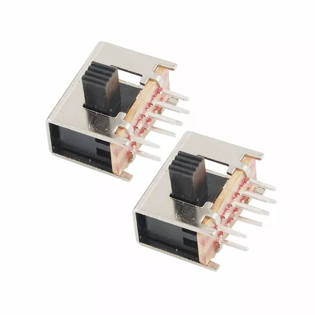 10 Pcs 8 Pin PCB On/Off 2 Position 2P2T DPDT Miniature Slide Switch Right Angle