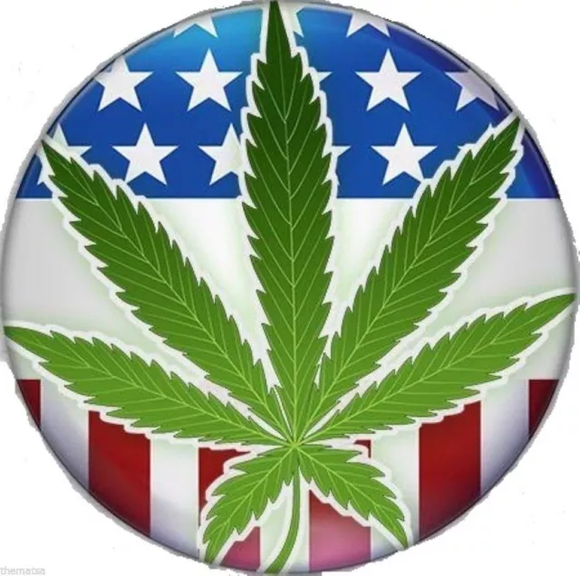 Marijuana Leaf Usa Flag Helmet Toolbox Car Bumper Sticker Decal Made In Usa