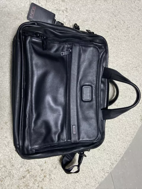 TUMI ALPHA 2 Organizer Echtledertasche schwarz TUMI96132D2