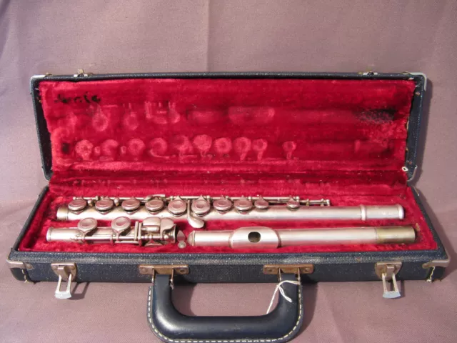 Ancienne flûte traversière Selmer modèle Bundy USA