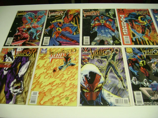 1995 Valiant, The VISITOR, comic book lot run of 14, #1,2,3,4,5,6,7,8,9,10-13,1