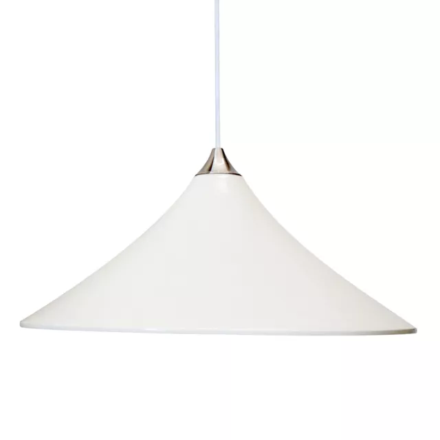 Litecraft Ceiling Pendant E27 1 Light With Large Bamboo Shade - Ivory Clearance