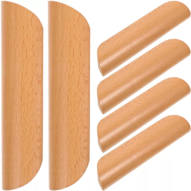 6 Pcs cupboard handles Wood Wooden Useful Cabinet Pulls Drawer Pulls