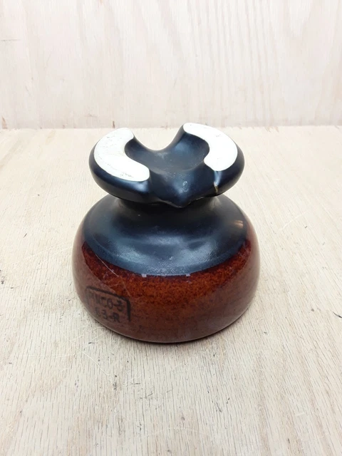 Vintage Brown Ceramic Porcelain PINCO Insulator PINCO-3 63-R