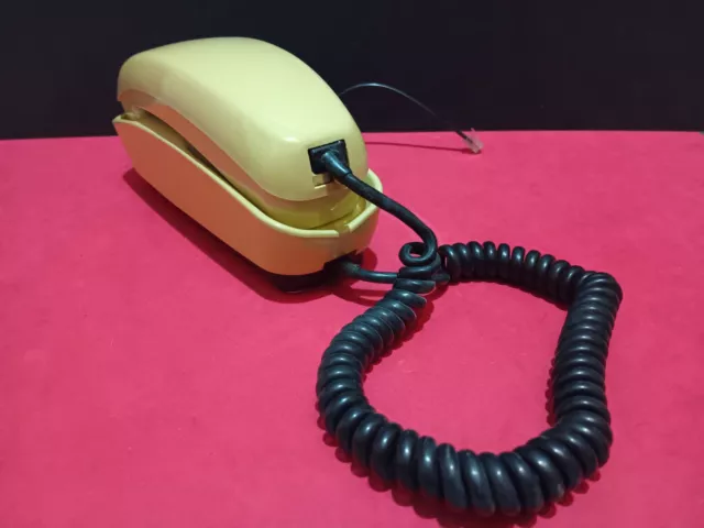 Antiguo teléfono góndola color beis. vintage de teclas Telefono 3