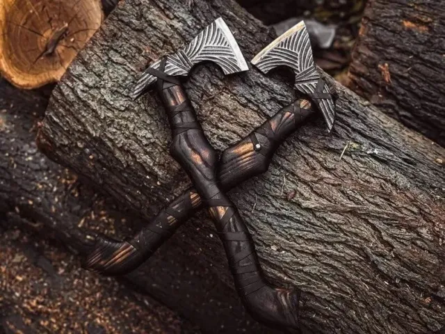 Custom Handmade Carbon Steel Viking Hatchet Tomahawk Hunting Tactical Axe