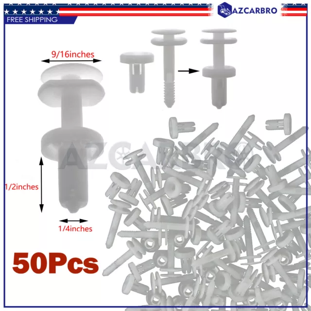 50 Pcs Push Type Retainer Clips Door Trim Panel Fit GM Truck Chevrolet GMC Buick
