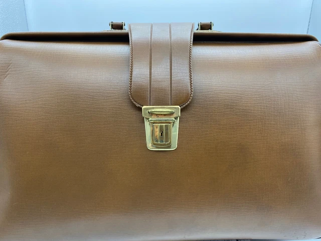 Aktenkoffer, Aktentasche Leder braun 70er Jahre Vintage ca. 47 x ca. 30 cm
