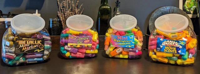 Lot of 400 DRI MARK Mini Markers | Metallic Candy Jar Flourescent Movie Scent