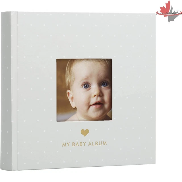 Premium Baby Photo Album - Holds 200 Photos, Acid-Free Pages, Baby Shower Gift