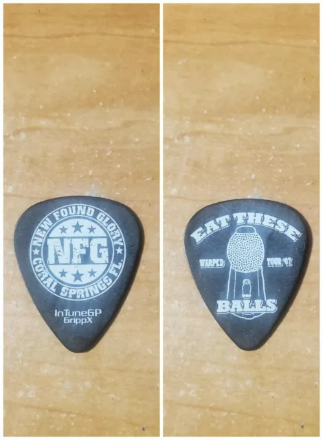 New Found Glory NFG Ian Grushka Warped Tour 2007 Eat These Balls gum Guitar Pick