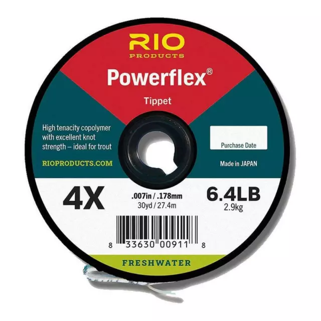 RIO Powerflex Tippet 30yds copolymer excellent knot strength