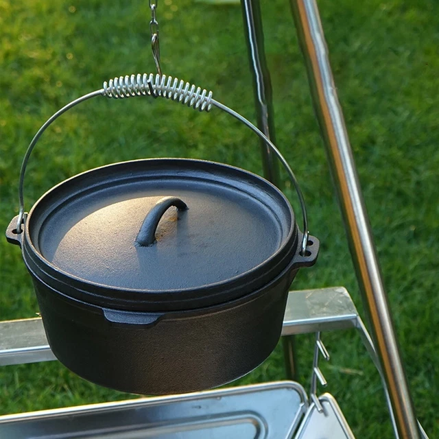 Cocotte En Fonte Lodge Vintage 10 1/4 Pouces - Fabriquée Aux USA Avec Couvercle
