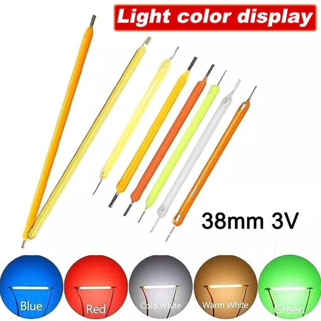 5x LED COB filaments individual, DIY,parallel,3V, 38mm Lights Indicator 5 Color