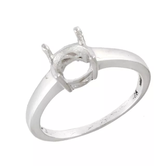Sterling silver semi mount ring settings sales