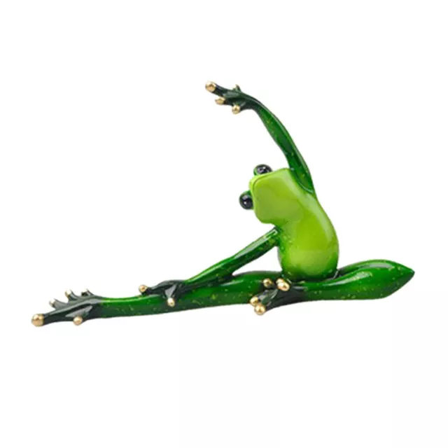 3D Yoga Frog Figurine Statue Craft Decor Miniature Desk Ornament Xmas Gift a