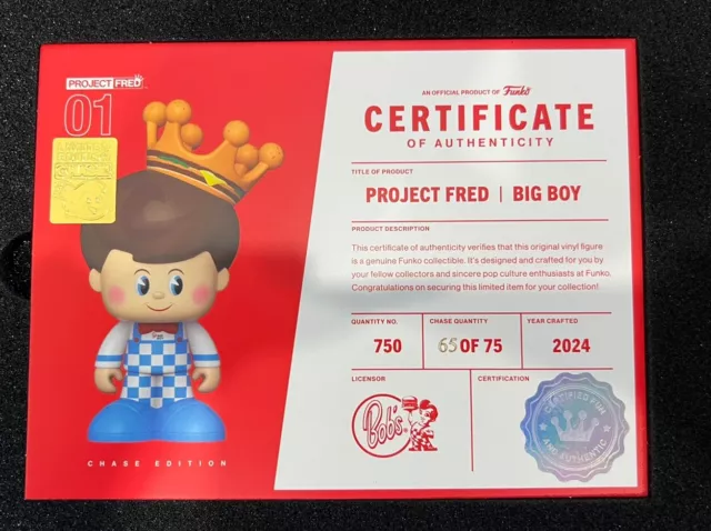 Funko Project Fred 01-11" Bob's Big Boy Vinyl Collectibles Chase 65 out of 75