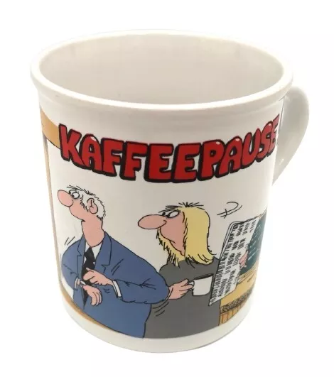 ULI STEIN Tasse Kaffeepause Kaffeetasse Kaffee Pause Becher Kaffeebecher 1987