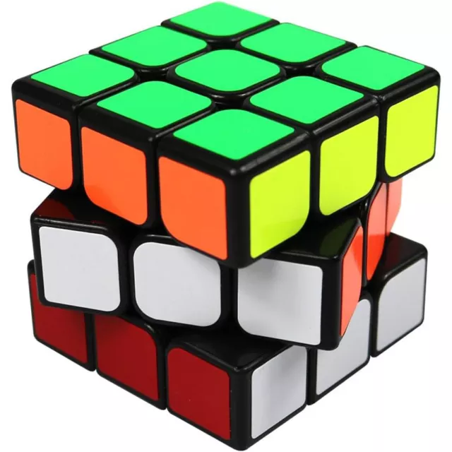 3x3 PVC Sticker Smooth Speed Puzzle Magic Cube Black Twist Brain Teasers IQ Toys