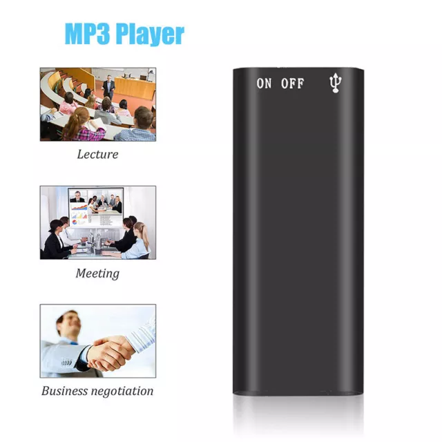 Mini Spy Audio Recorder Voice Activated Office Listening Device 96 Hours 8GB