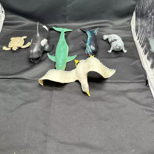 .Marine Animal Tot  Lot- 6 Animals Whales dolphins Sea Turtle Seal