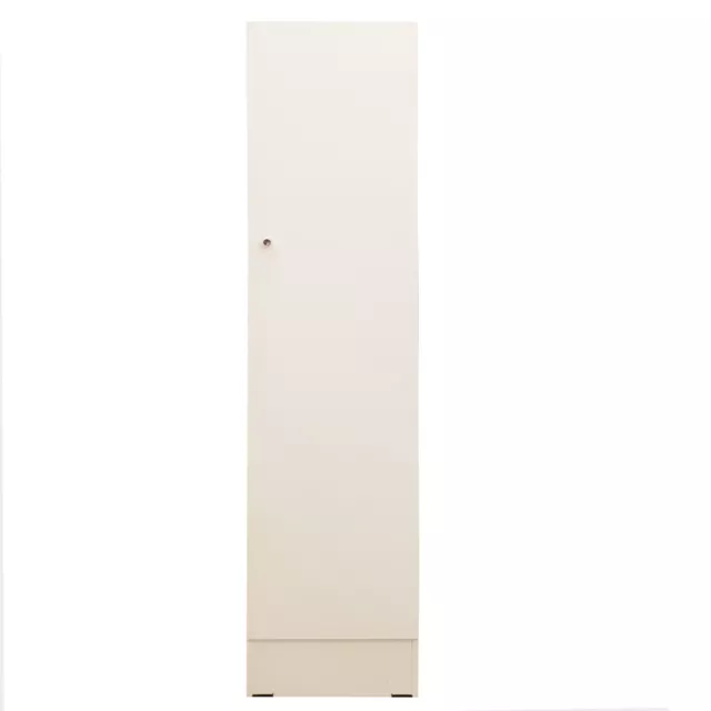 Cheap 1 Door White Linen Pantry Cupboard Storage Unit Cabinet Melamine 1.8m H