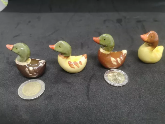 lot vintage de figurines famille canard et canetons /  miniature  / duck collect