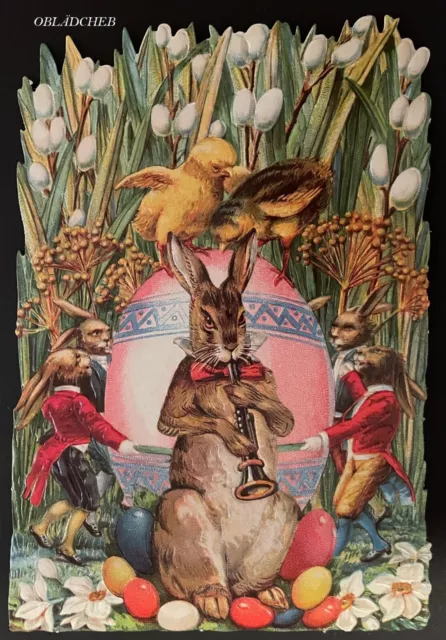 # GLANZBILDER # EF 5117 Bild - Karte /Riesenoblate Ostern, Nostalgie