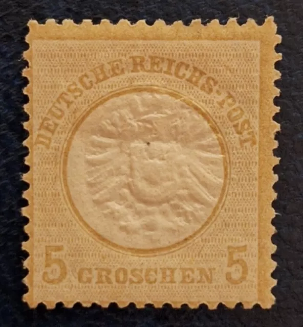 1872, Adler mit großem Brustschild, 5 Groschen - gelbbraun, Mi. 22, *